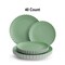 40 Count Scalloped Matcha Green Paper Plates Elegant Disposable Combo Set for Parties 10.5 In. + 8.5
